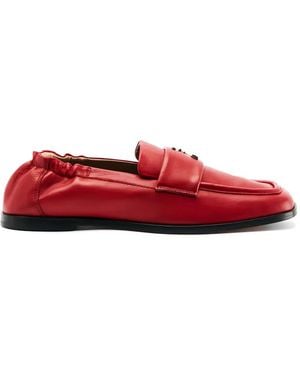 Patrizia Pepe Square-Toe Loafers - Red