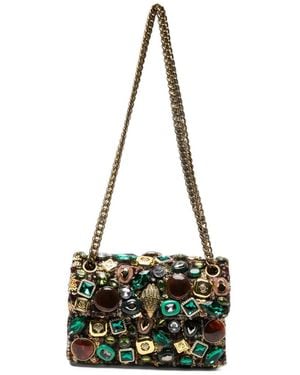 Kurt Geiger Mini Kensington Crystal-Embellished Shoulder Bag - White