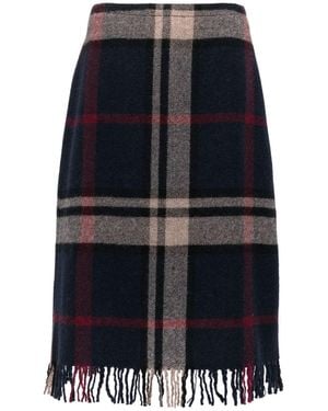 Max Mara Falda acampanada a cuadros - Azul