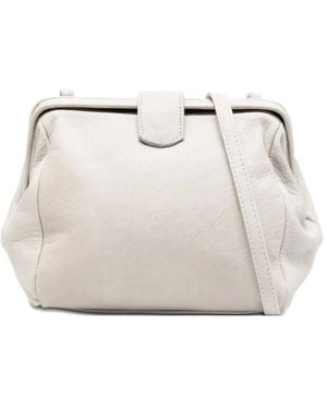 SOMMET Flap-Closure Satchel Bag - White
