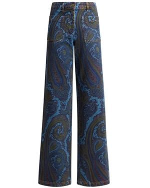 Etro Wide-Leg Jeans - Blue