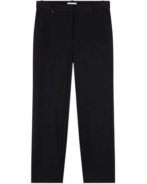 Tommy Hilfiger Logo-Plaque Slim-Fit Trousers - Black