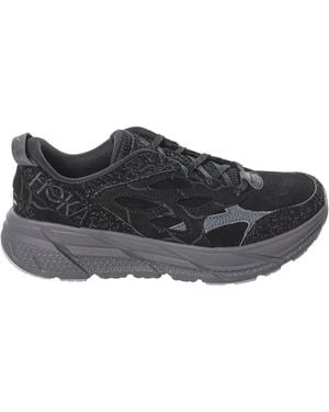 Hoka One One Clifton L Suede Low-Top Trainers - Grey