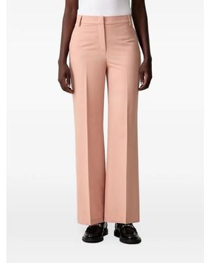 Sisley Pressed-Crease Palazzo Trousers - Pink