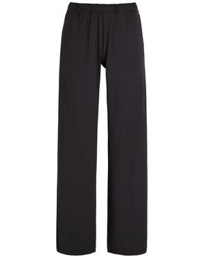 Vuori Pantalones Anchos Con Diseño Elástico - Negro