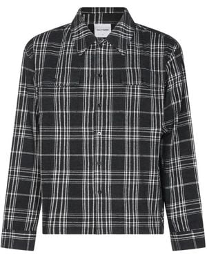 Daily Paper Check-Pattern Logo-Patch Shirt - Black