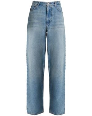 Erdem Stonewashed Straight-Cut Jeans - Blue