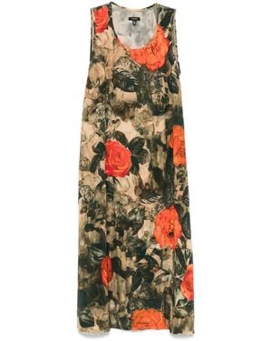 R13 Midikleid Mit Blumen-Print - Grün