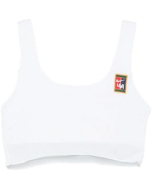 Nike Sujetador Deportivo Con Logo Estampado - Blanco