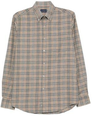 Paul & Shark Check-Pattern Button-Down Shirt - Grey