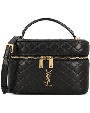 Saint Laurent Large Gaby Lambskin Tote Bag - Black