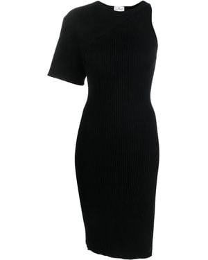 Courreges Abito Midi Asimmetrico - Nero
