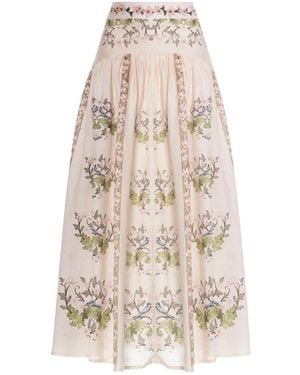 Agua Bendita Curua Anhelo High-Waisted Maxi Skirt - White