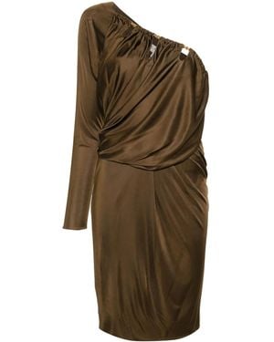 PUCCI Asymmetric Draped Midi Dress - Green