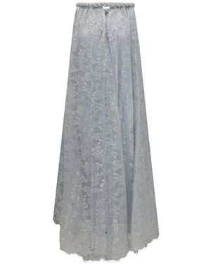 Zimmermann Carousel Metallic Twist Lace Maxi Dress - Grey