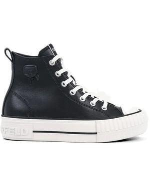 KARL LAGERFELD Kampus Max Nft Platform High-Top Trainers - Black