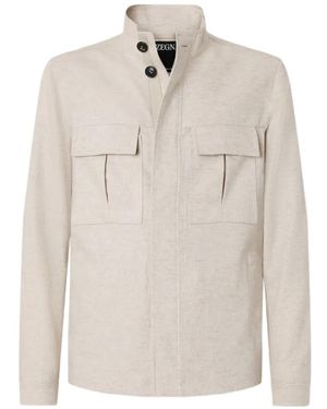 ZEGNA Oasi Lino Field Jacket - White
