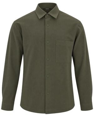 BOSS Camisa Holgada De Tejido Ripstop Strech Técnico - Verde