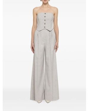 Nissa Pantalon Palazzo À Ornements - Grey