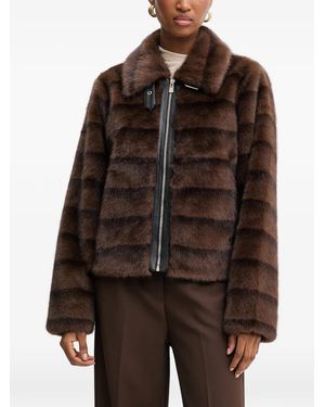 Morgan Buckle Zip Jacket - Brown
