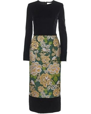 Carolina Herrera フローラル ドレス - グリーン