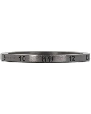 Maison Margiela Engraved-Logo Ring - White