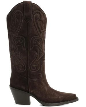 Paris Texas Dakota Laarzen Met Borduurwerk - Zwart