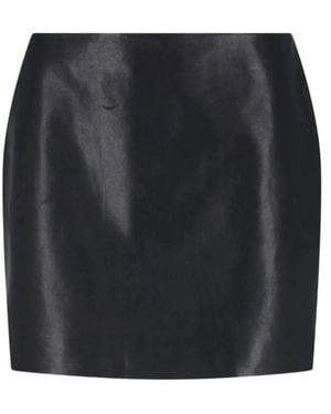 Balmain Leather Zip-Fastening Mini Skirt - Black