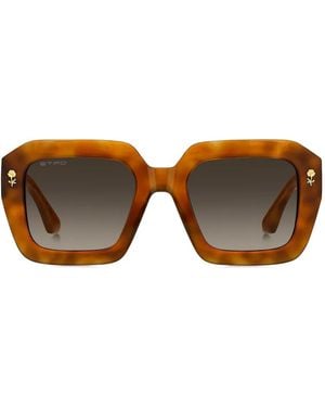Etro Occhiali Da Sole Squadrati - Marrone
