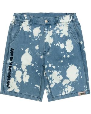 Aape By A Bathing Ape Shorts mit Logo-Stickerei - Blau