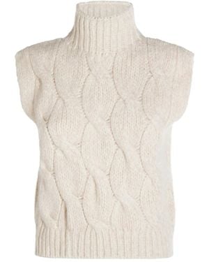 Eleventy Top sin mangas con cuello alto - Blanco