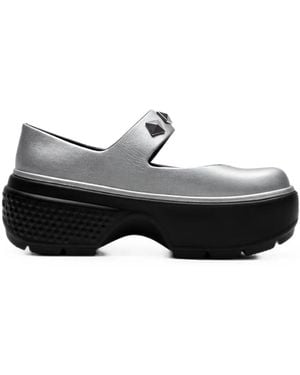 Crocs™ Studded Platform Loafers - White