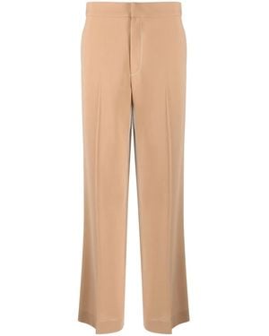 Gauchère Halbhohe Straight-Leg-Hose - Natur