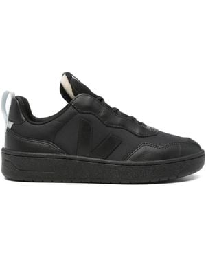 Veja V-90 Lace-Up Sneakers - Black
