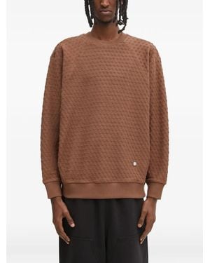 Adererror Meadow Textured Raglan Sweatshirt - Brown