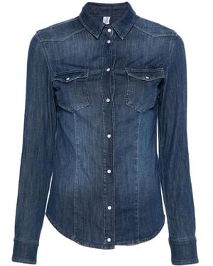 Liu Jo Denim Shirt With Embroidery - Blue