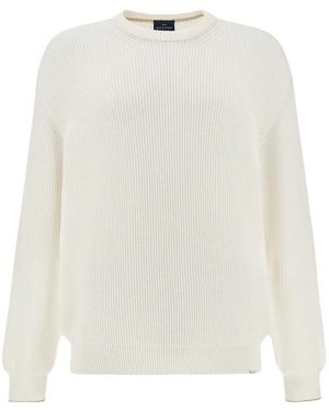 Paul & Shark Crew-Neck Cotton Jumper - White