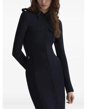 Mugler Military Shirt Dress - Black
