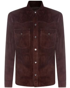 Salvatore Santoro Chest-Pockets Leather Jacket - Purple