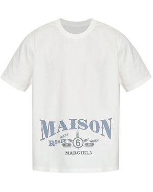 MM6 by Maison Margiela Logo-Print T-Shirt - White