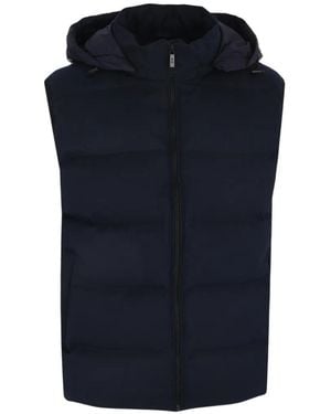 Corneliani Hooded Gilet - Blue