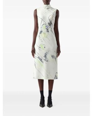Jason Wu Robe Mi-Longue À Fleurs - White