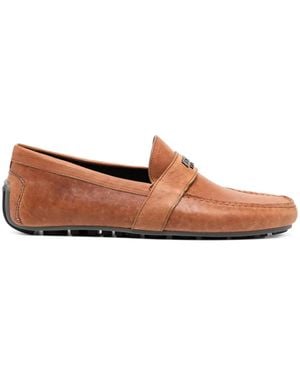 Moschino Loafer Mit Logo-Schild - Braun