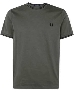 Fred Perry Camiseta Twin Tipped - Verde