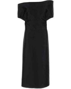 Jil Sander Off-Shoulder Midi Dress - Black