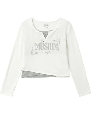 Musium Div. Logo-Print Layered-Effect T-Shirt - White