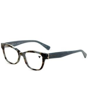 Longchamp Tortoiseshell-Effect Rectangle-Frame Glasses - White
