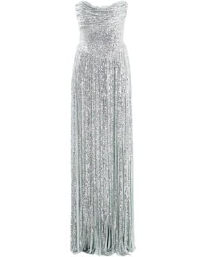 Ana Radu Fringed-Detail Maxi Dress - White