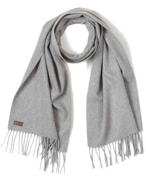 Canali Fringed Cashmere Scarf - Grey