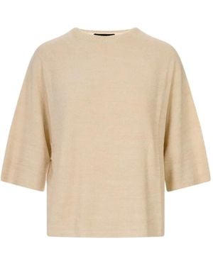 Fabiana Filippi Fine-Knit Raglan-Sleeve T-Shirt - Natural